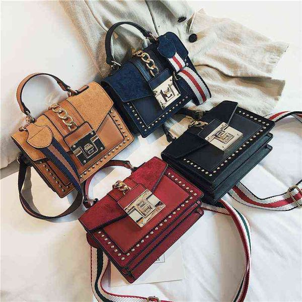 women designer- handbags bags designer rivet crossbody bags for women fashion small messenger shoulder bag ladies hand bag