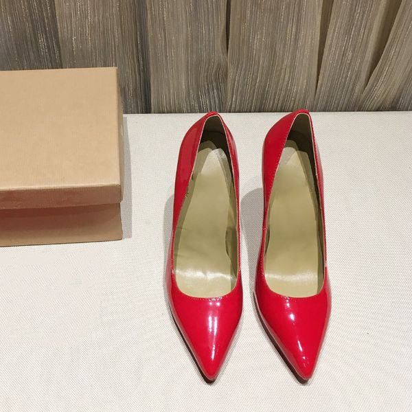 luxury classic party dress shoes patent leather pointed toe 8.5cm .5cm stiletto heels wedding lady pumps size 35-42, Black
luxury classic party dress shoes patent leather pointed toe 8.5cm .5cm stiletto heels wedding lady pumps size 35-42, Black