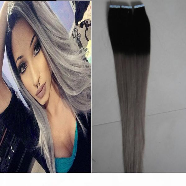 apply tape adhesive skin weft hair t1b grey ombre human hair straight 100g 40pcs tape in human hair extensions, Black
apply tape adhesive skin weft hair t1b grey ombre human hair straight 100g 40pcs tape in human hair extensions, Black