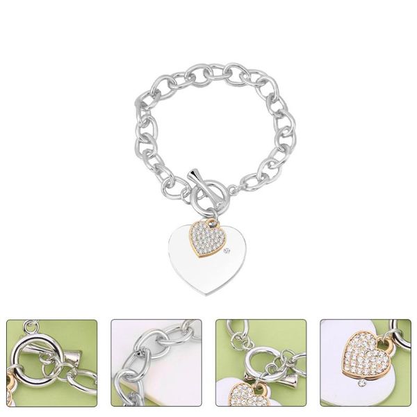 1Pc Fashion Heart Pendant Bracelet Creative Wrist Chain Wrist Decorative Jewelry, Golden;silver
1Pc Fashion Heart Pendant Bracelet Creative Wrist Chain Wrist Decorative Jewelry, Golden;silver