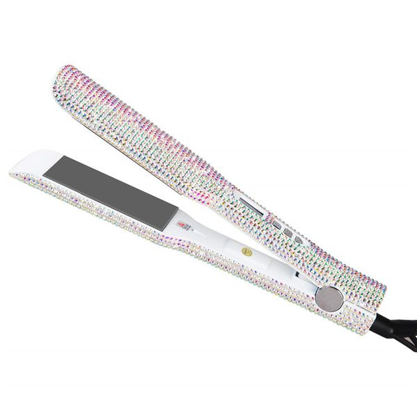 titanium hair straightener 2 inch flat iron professional dual voltage straightening irons lcd display rhinestone styler, Black
titanium hair straightener 2 inch flat iron professional dual voltage straightening irons lcd display rhinestone styler, Black