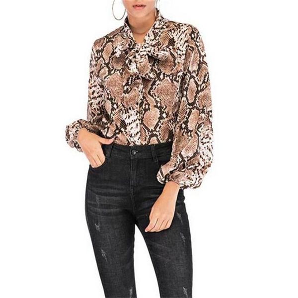 women's blouses & shirts bowtie collar snake print single breasted elegant blouse tee women 2021 spring autumn fashion office ladies vi, White
women's blouses & shirts bowtie collar snake print single breasted elegant blouse tee women 2021 spring autumn fashion office ladies vi, White