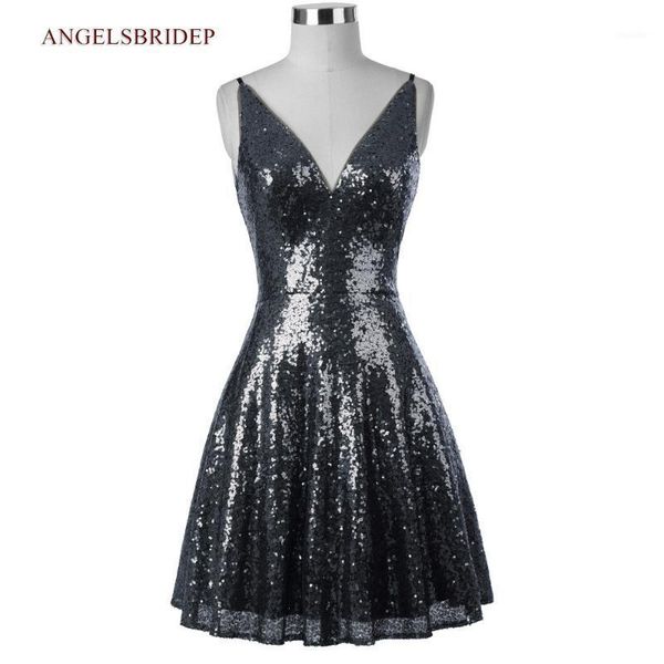 black short homecoming dresses spaghetti straps sequined sparking vestido de festa graduation dresses formal gowns, White;black
black short homecoming dresses spaghetti straps sequined sparking vestido de festa graduation dresses formal gowns, White;black