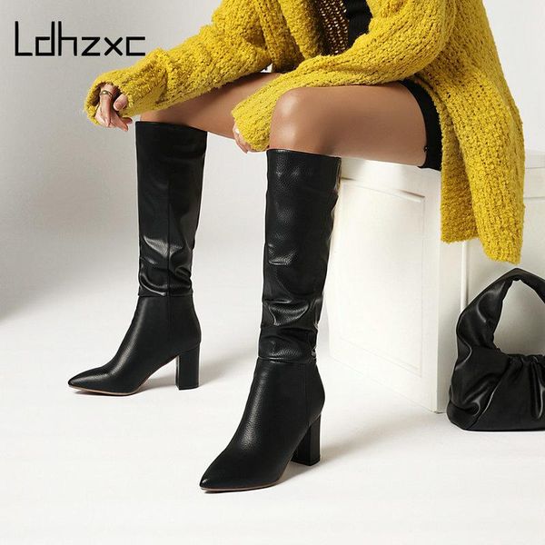 boots ldhzxc faux leather women block heel knee high woman pointed toe heels western long winter size 43, Black
boots ldhzxc faux leather women block heel knee high woman pointed toe heels western long winter size 43, Black