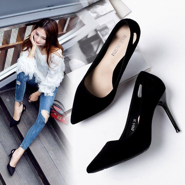 new style pointed-toe high heel shoes thin heeled shoes women's suede fashion black women's1
new style pointed-toe high heel shoes thin heeled shoes women's suede fashion black women's1
