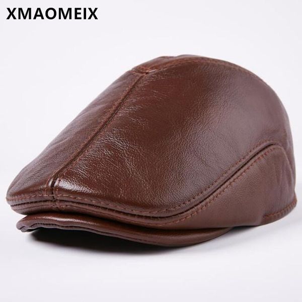 berets xmaomeix 2021 winter men's warm beret natural genuine leather hat cowhide fur fluff thicken earmuff snapback cap, Blue;gray
berets xmaomeix 2021 winter men's warm beret natural genuine leather hat cowhide fur fluff thicken earmuff snapback cap, Blue;gray