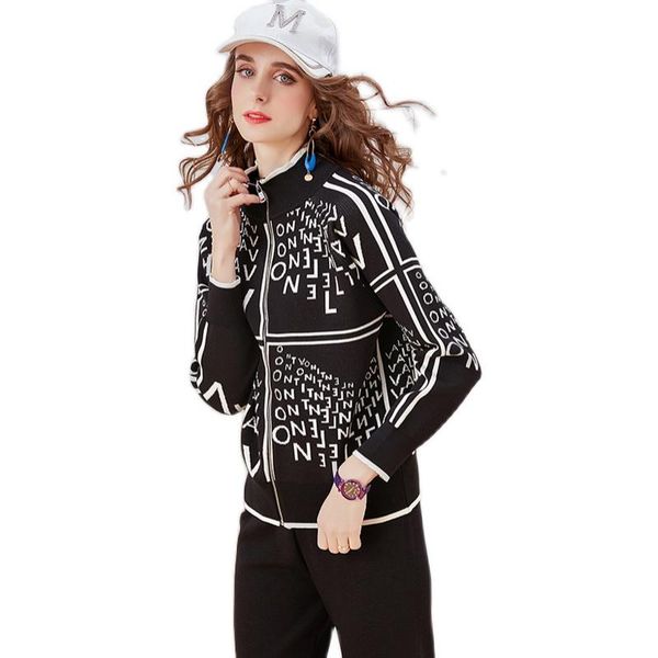 women's tracksuits 2021 women set cotton full office lady zipper turtleneck with cloth and pants elastic waist knitted elegant winter, Gray
women's tracksuits 2021 women set cotton full office lady zipper turtleneck with cloth and pants elastic waist knitted elegant winter, Gray
