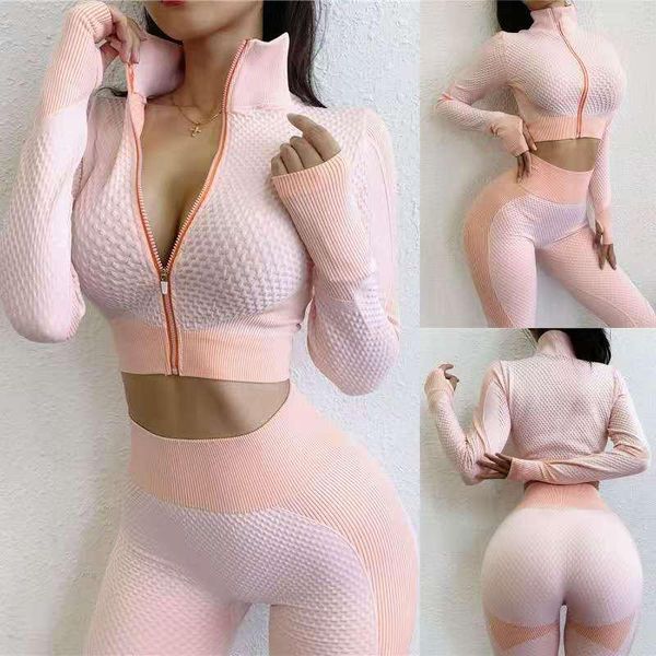 2021 seamless yoga suit knit hip lift stretch fitness exercise two piece set women leisure home tracksuit, Gray
2021 seamless yoga suit knit hip lift stretch fitness exercise two piece set women leisure home tracksuit, Gray
