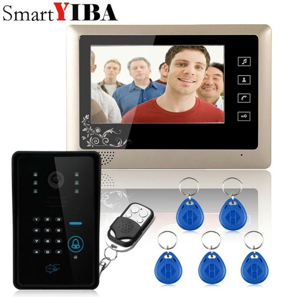 smartyiba wired 7" video door phone intercom system 5 rfid keypad code number doorbell camera 1 monitor 1000tvl wireless unlocks
smartyiba wired 7" video door phone intercom system 5 rfid keypad code number doorbell camera 1 monitor 1000tvl wireless unlocks