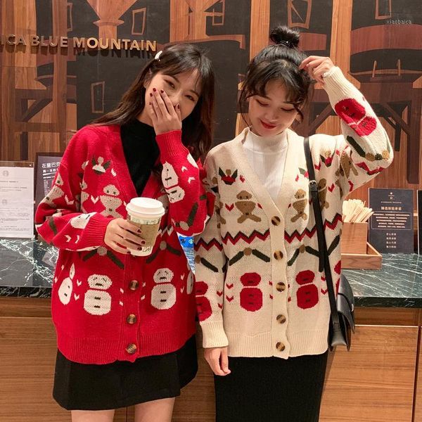 2 colors 2018 korean preppy style friends christimas v neck sweaters knitted warm cardigans womens (c8525)1, White;black
2 colors 2018 korean preppy style friends christimas v neck sweaters knitted warm cardigans womens (c8525)1, White;black