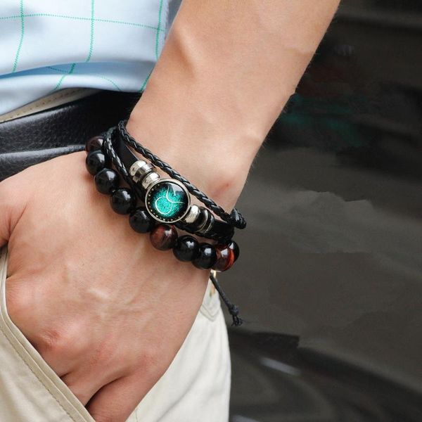charm bracelets doreenbeads fashion 12 constellations leather & bangles brown zodiac sign wristband men accessories charms,1 pc, Golden;silver
charm bracelets doreenbeads fashion 12 constellations leather & bangles brown zodiac sign wristband men accessories charms,1 pc, Golden;silver