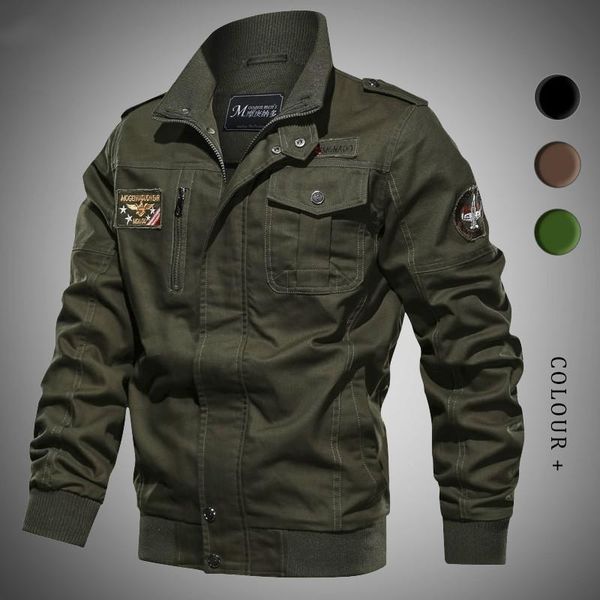 spring stand collar jackets men's casual flight jacket brand men bomber jacket 2020 plus size cotton coats windbreakers, Black;brown
spring stand collar jackets men's casual flight jacket brand men bomber jacket 2020 plus size cotton coats windbreakers, Black;brown