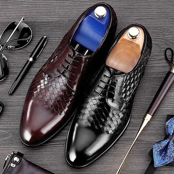 handmade genuine leather men's oxfords round toe lace-up man formal dress flats luxury male wedding shoes bql88, Black
handmade genuine leather men's oxfords round toe lace-up man formal dress flats luxury male wedding shoes bql88, Black