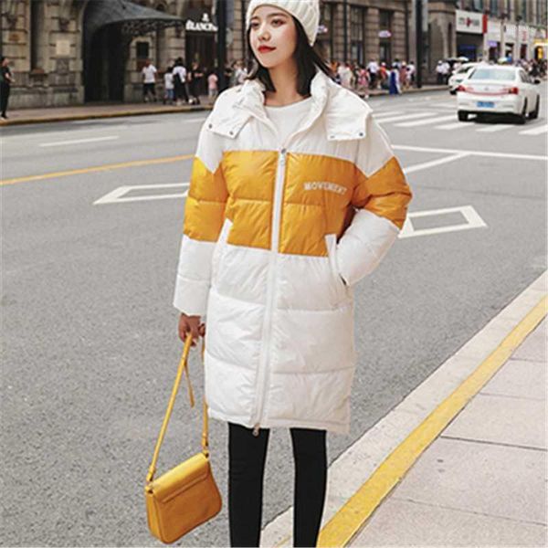 mid-length glossy cotton coat women 2020 winter fashion new hooded letters color matching loose warm cotton jacket tide 0481, Black
mid-length glossy cotton coat women 2020 winter fashion new hooded letters color matching loose warm cotton jacket tide 0481, Black