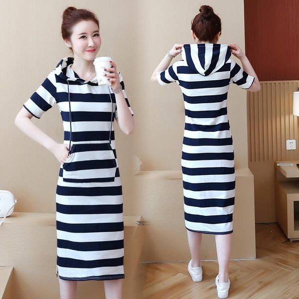 casual dresses summer striped sweatshirt dress women clothes hooded pocket design simple long pencil 2021 hoodies vestidos robe, Black;gray
casual dresses summer striped sweatshirt dress women clothes hooded pocket design simple long pencil 2021 hoodies vestidos robe, Black;gray