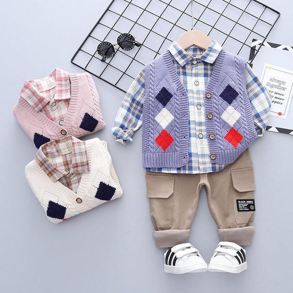 2021 new children baby boys clothing kids spring autumn cotton sweater vest shirt pants 3pcs/set infant gentleman casual suits, White
2021 new children baby boys clothing kids spring autumn cotton sweater vest shirt pants 3pcs/set infant gentleman casual suits, White