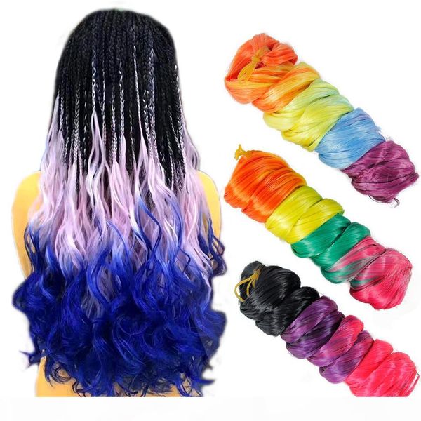 high qaulity 22inch ombre big wave curly colorful mixed synthetic crochet hair extensions braid knitted extension curly wavy explosion, Black
high qaulity 22inch ombre big wave curly colorful mixed synthetic crochet hair extensions braid knitted extension curly wavy explosion, Black