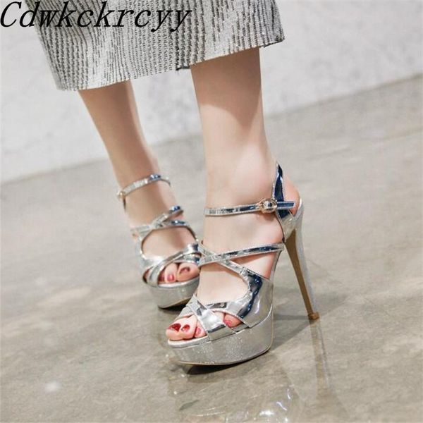 dress shoes summer pattern fashion europe america super high heel women sandals golden silvery thick bottom banquet, Black
dress shoes summer pattern fashion europe america super high heel women sandals golden silvery thick bottom banquet, Black