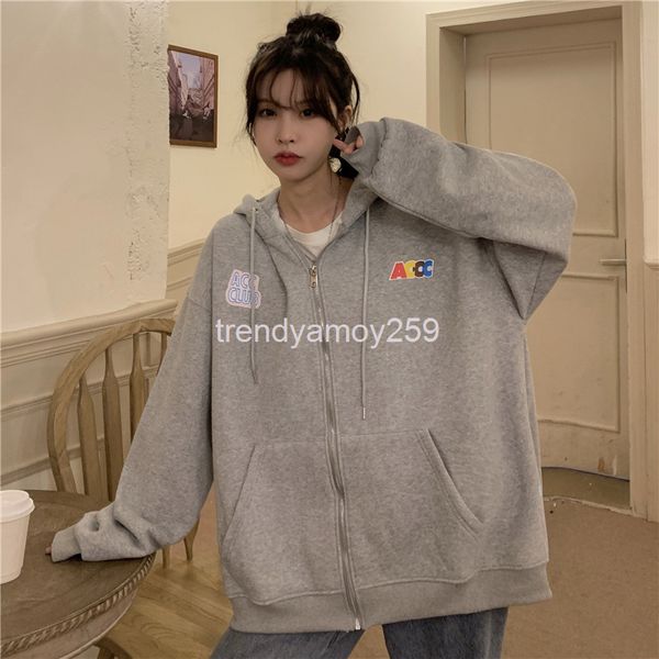 women's hoodies & sweatshirts hiphop sweater women's autumn and winter loose ins lazy style bf plush thickened chic zipper jacket, Black
women's hoodies & sweatshirts hiphop sweater women's autumn and winter loose ins lazy style bf plush thickened chic zipper jacket, Black