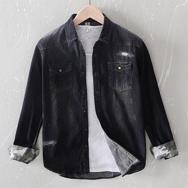 spring new arrival long-sleeved denim shirts men brand casual fashion shirt for men solid cotton black shirt mens overhemd, White;black
spring new arrival long-sleeved denim shirts men brand casual fashion shirt for men solid cotton black shirt mens overhemd, White;black