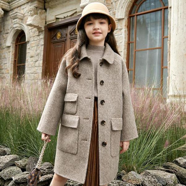 jackets winter girls mid-length double-sided woolen coats kids turn down collar single breasted overcoats children thicken warm, Blue;gray
jackets winter girls mid-length double-sided woolen coats kids turn down collar single breasted overcoats children thicken warm, Blue;gray