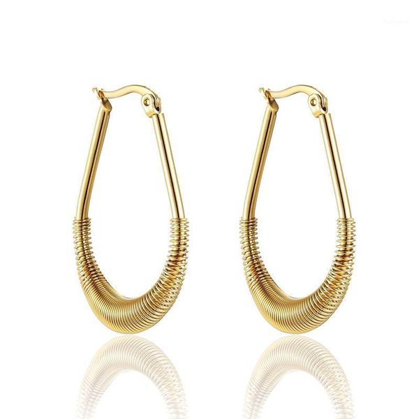 new design wholesale half circle spring woman gold color hoop earrings titanium steel fine jewelry woman earrings1, Golden;silver
new design wholesale half circle spring woman gold color hoop earrings titanium steel fine jewelry woman earrings1, Golden;silver