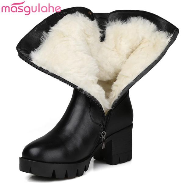 masgulahe big size fashion winter snow boots round toe mid calf boots zip pu+cow leather keep warm comfortable shearling, Black
masgulahe big size fashion winter snow boots round toe mid calf boots zip pu+cow leather keep warm comfortable shearling, Black