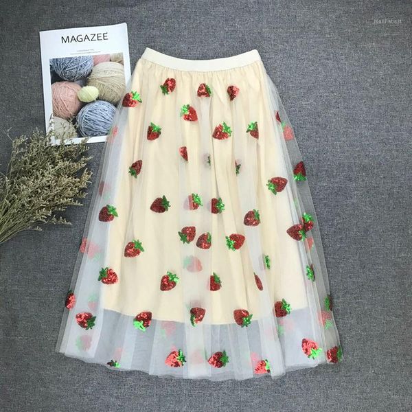 voile sequins a line skirt female strawberry sweet long skirts chic mid calf skirts for women designer1, Black
voile sequins a line skirt female strawberry sweet long skirts chic mid calf skirts for women designer1, Black