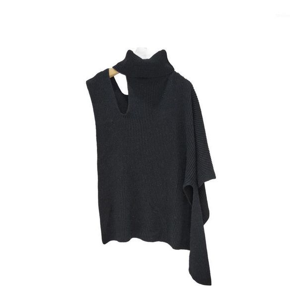 women's knits & tees zoki fall 2021 women clothing shawl cloak sweater korean chic turtleneck loose knit pullovers for female fashion s, White
women's knits & tees zoki fall 2021 women clothing shawl cloak sweater korean chic turtleneck loose knit pullovers for female fashion s, White