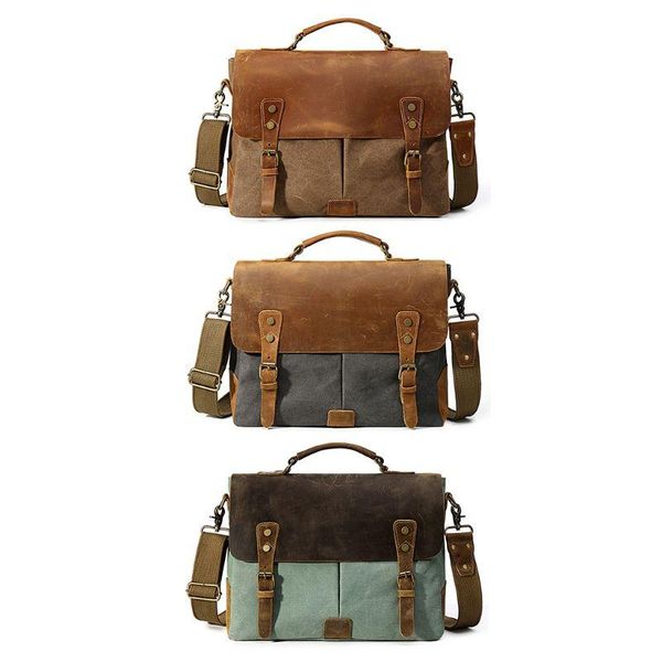 briefcases men's canvas briefcase business shoulder crossbody bag messenger laphandbag c90e
briefcases men's canvas briefcase business shoulder crossbody bag messenger laphandbag c90e