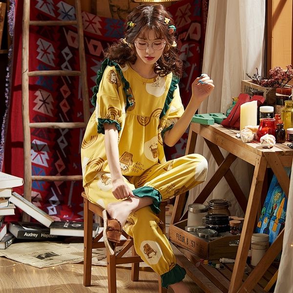 cotton pajamas sets for women stylish cartoon pijamas long sleeves long pans ladies cute pyjamas casual homewear 201027, Black;red
cotton pajamas sets for women stylish cartoon pijamas long sleeves long pans ladies cute pyjamas casual homewear 201027, Black;red