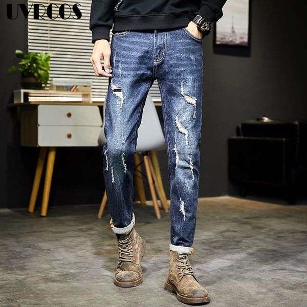 men's jeans stretch ripped skinny motorcycle destroyed braid slim-fit type scratched high-quality, Blue
men's jeans stretch ripped skinny motorcycle destroyed braid slim-fit type scratched high-quality, Blue