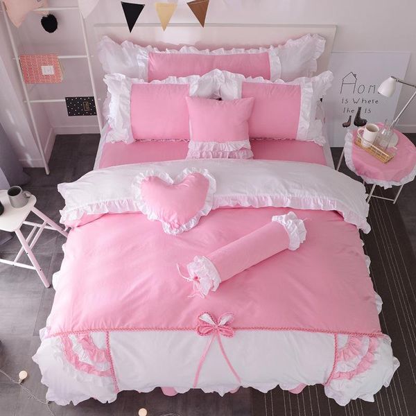 3 or 4 pcs bedding sets princess cording duvet cover pillowcase bed skirt romantic bedlinen king full twin size
3 or 4 pcs bedding sets princess cording duvet cover pillowcase bed skirt romantic bedlinen king full twin size
