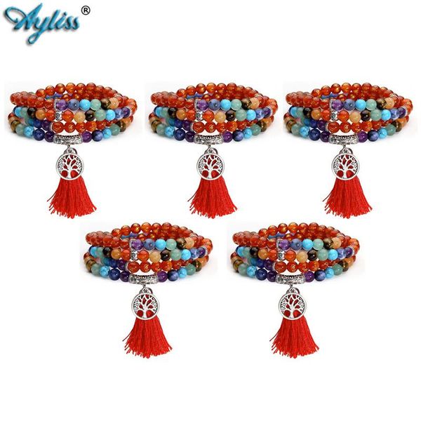 ayliss 7 chakra buddhist mala prayer necklace 108 beads meditation healing multilayer yoga bracelet necklace tree of life tassel, Black
ayliss 7 chakra buddhist mala prayer necklace 108 beads meditation healing multilayer yoga bracelet necklace tree of life tassel, Black