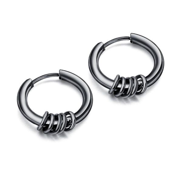 hoop & huggie classic round stainless steel earring for man women steel/black punk jewelry gift drop, Golden;silver
hoop & huggie classic round stainless steel earring for man women steel/black punk jewelry gift drop, Golden;silver