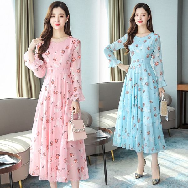 2020 new temperament women's sleeve waisted mid dress long skirtlength skirt printed long skirt fairy dress relp0, Black;gray
2020 new temperament women's sleeve waisted mid dress long skirtlength skirt printed long skirt fairy dress relp0, Black;gray