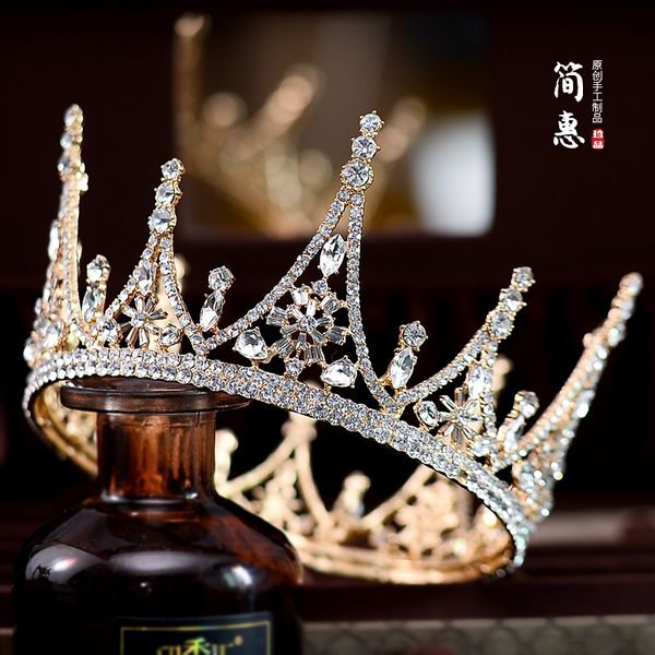 bridal headdress 2020 new high-end atmosphere super bright diamond crown knot wedding white yarn accessories, Silver
bridal headdress 2020 new high-end atmosphere super bright diamond crown knot wedding white yarn accessories, Silver