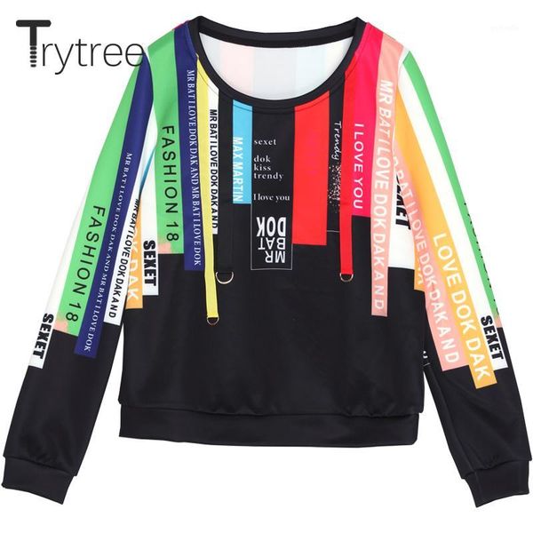 trytree spring summer women sweatshirts streetwear multicolor stripe polyester o-neck pullovers full sleeve casual 1, Black
trytree spring summer women sweatshirts streetwear multicolor stripe polyester o-neck pullovers full sleeve casual 1, Black