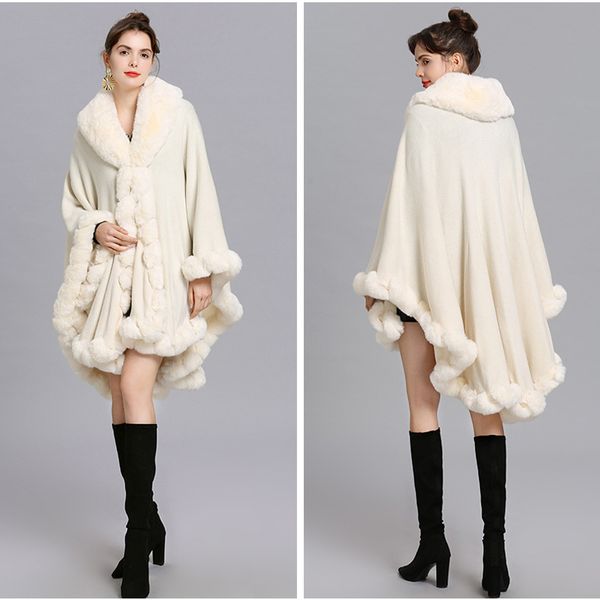 elegant v lapel rex rabbit coat cape winter women big long shawl full trim faux fur cashmere cloak overcoat parka 2020 new q1219, Black
elegant v lapel rex rabbit coat cape winter women big long shawl full trim faux fur cashmere cloak overcoat parka 2020 new q1219, Black