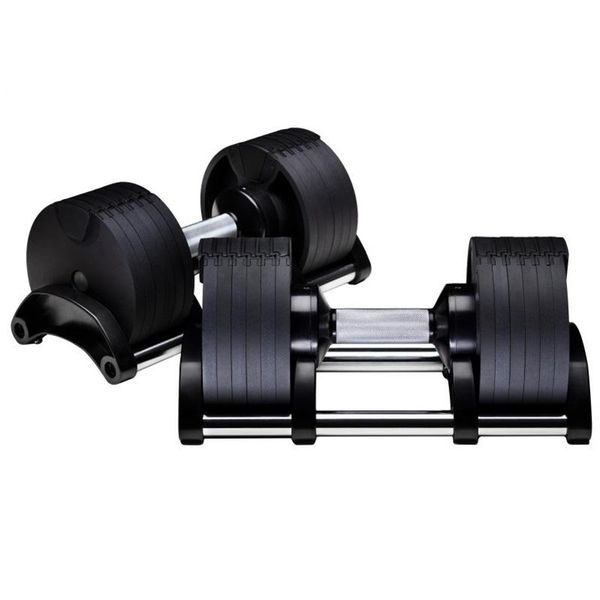 stainless steel chassis comfortable handle easy to place automatically adjustable dumbbell 
stainless steel chassis comfortable handle easy to place automatically adjustable dumbbell