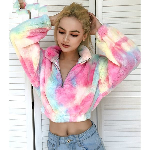 februaryfrost tie dye hoodies women sweatshirts plus size zipper turtleneck pullovers sweatshirt korean cropped hoodie femme autumn, Black
februaryfrost tie dye hoodies women sweatshirts plus size zipper turtleneck pullovers sweatshirt korean cropped hoodie femme autumn, Black