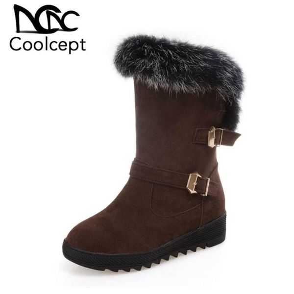 coolcept women half short snow boots winter keep warm plush fur shoes women casual round toe metal buckle flats boots size 34-43, Black
coolcept women half short snow boots winter keep warm plush fur shoes women casual round toe metal buckle flats boots size 34-43, Black