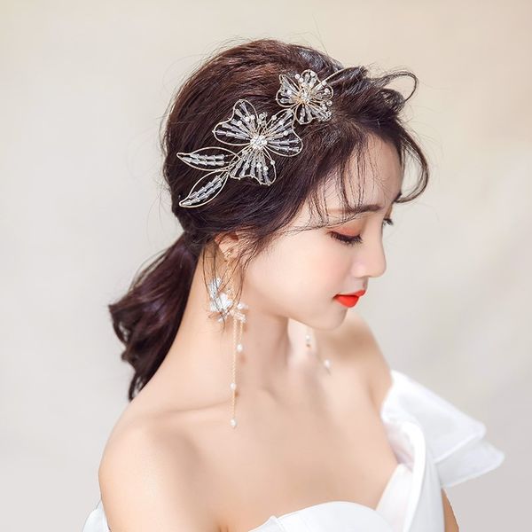 korean bridal gold beaded flower headband crown set headdress accessories wedding *, Silver
korean bridal gold beaded flower headband crown set headdress accessories wedding *, Silver