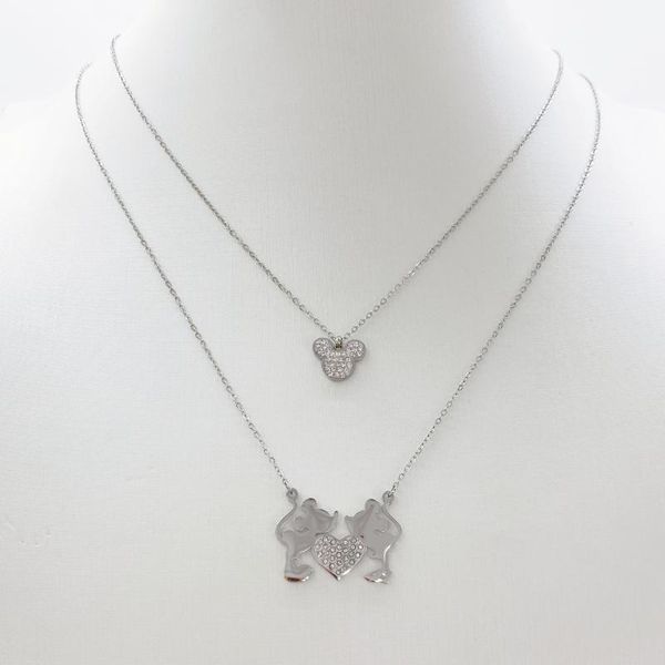 cartoon mouse zircon pendant necklace titanium steel chain necklace inlaid zircon fashion trendy women jewelry birthday gift, Silver
cartoon mouse zircon pendant necklace titanium steel chain necklace inlaid zircon fashion trendy women jewelry birthday gift, Silver