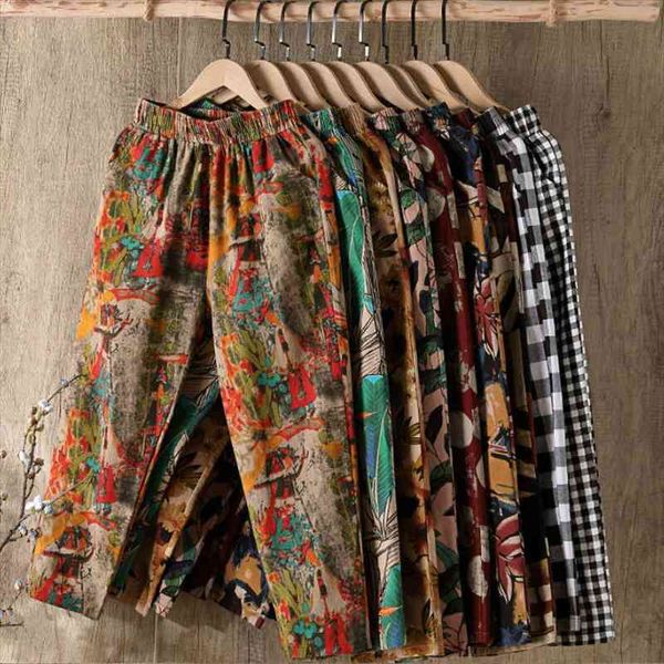 summer fashion printed cotton linen harem pants for women casual high waist calf-length loose trousers female streetwear, Black;white
summer fashion printed cotton linen harem pants for women casual high waist calf-length loose trousers female streetwear, Black;white