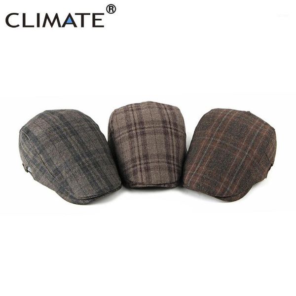 climate men warm beret flat cap plaid hat men vintage beret for casual plaid retro woolen thickened caps1, Blue;gray 
climate men warm beret flat cap plaid hat men vintage beret for casual plaid retro woolen thickened caps1, Blue;gray