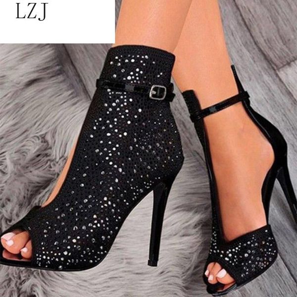 women sandals ankle strap crystal high heels pumps ladies party shoes buckle peep toe female sandal summer 2021 new, Black
women sandals ankle strap crystal high heels pumps ladies party shoes buckle peep toe female sandal summer 2021 new, Black