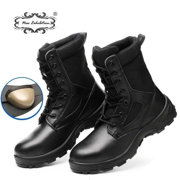 new exhibition winter safety work boots men outdoor leather anti-piercing desert tactical safety shoes army military combat, Black
new exhibition winter safety work boots men outdoor leather anti-piercing desert tactical safety shoes army military combat, Black