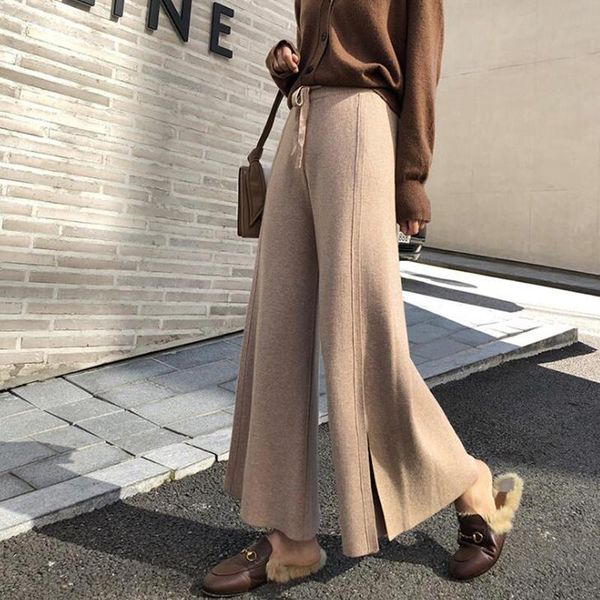 2020 women autumn winter thick knitted trouser wide leg loose ankle length pant casual korean style high waist pants, Black;white
2020 women autumn winter thick knitted trouser wide leg loose ankle length pant casual korean style high waist pants, Black;white
