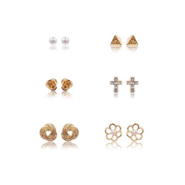 stud cross flower pearl combination earring set ladies fashion jewelry 2021 halloween korean luxury gothic wholesale, Golden;silver
stud cross flower pearl combination earring set ladies fashion jewelry 2021 halloween korean luxury gothic wholesale, Golden;silver